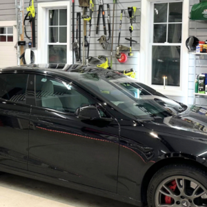 Wall-mounted storage with MR SLAT slatwall hooks