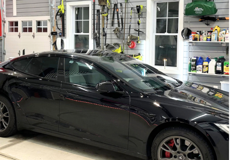 Wall-mounted storage with MR SLAT slatwall hooks