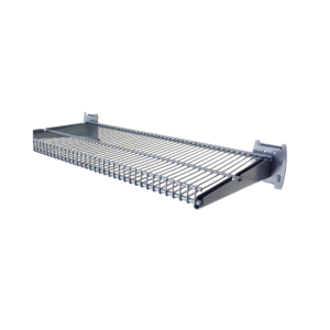 36 by 12 inch slatwall shelf mounted on MR SLAT wall system