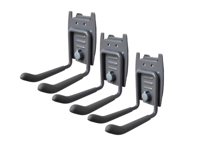 4 inch double slatwall hooks for tool and garage organization – 3 pack