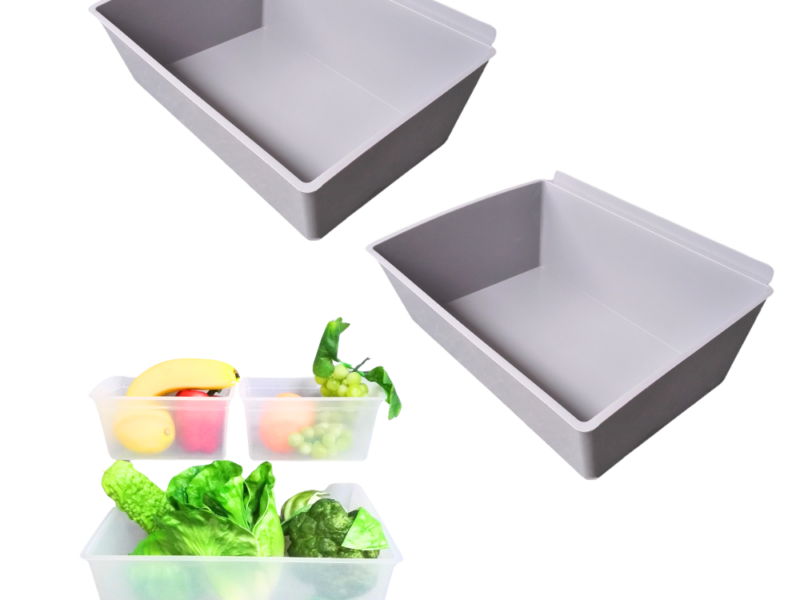 Large plastic storage bin on MR SLAT slatwall, garage organization