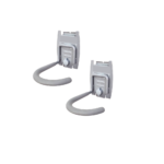2-pack bike hooks for easy wall storage. Strong steel construction keeps bikes secure and garages organized.