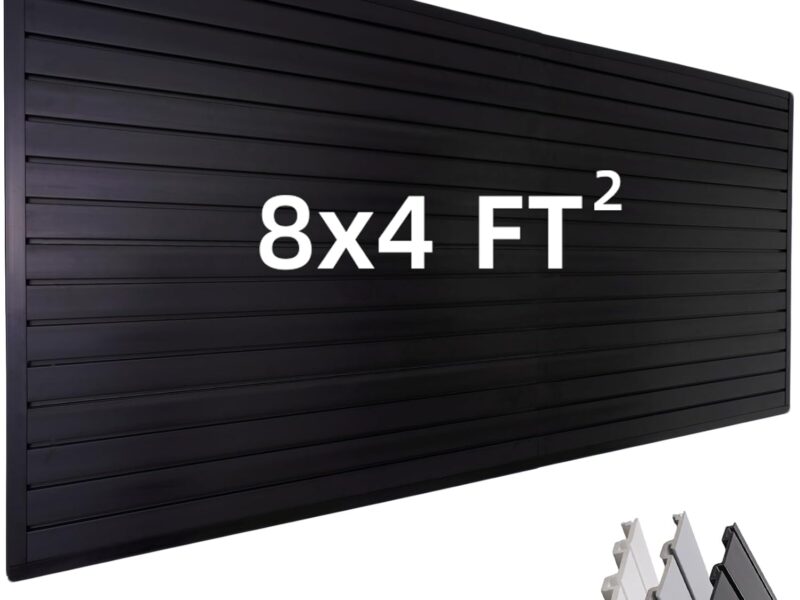 MR SLAT PVC slatwall panels installed in garage