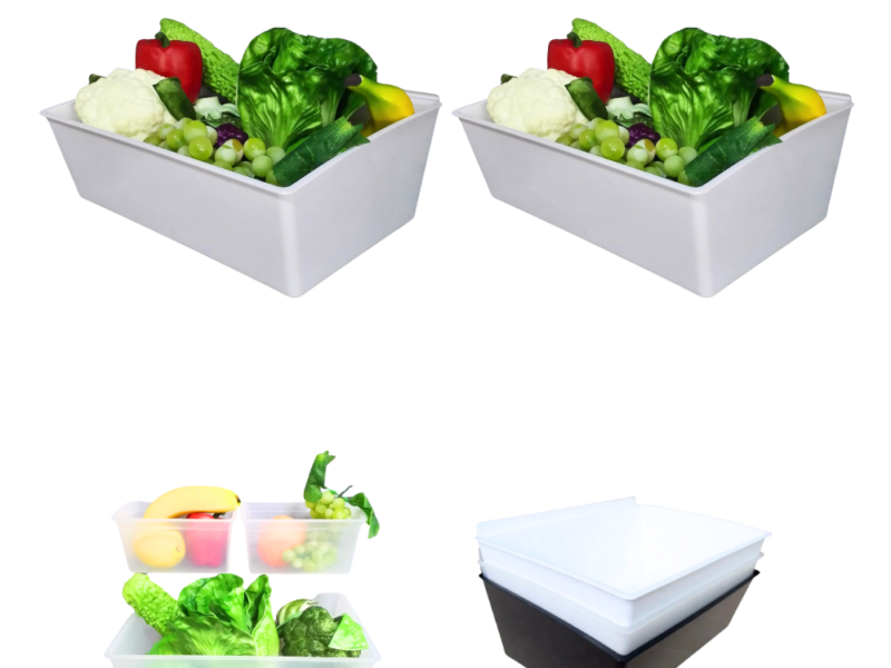 White Large Plastic Storage Bin – 2 Pack