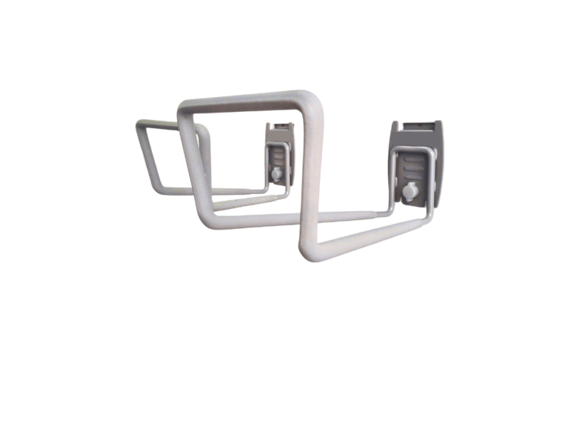 Garden hose and helmet hook mounted on MR SLAT slatwall, garage organization solution