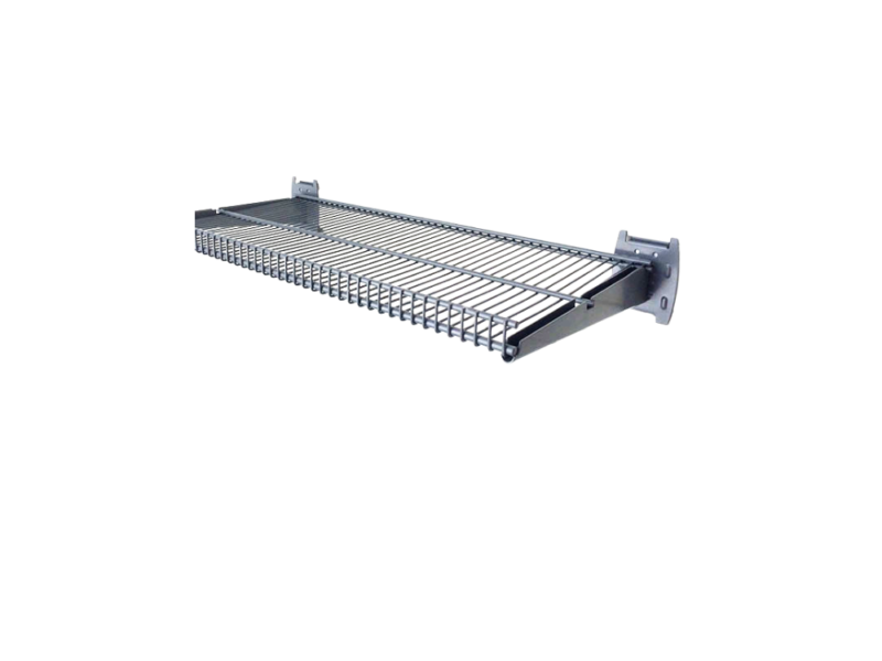 24 by 12 inch slatwall shelf mounted on MR SLAT wall system