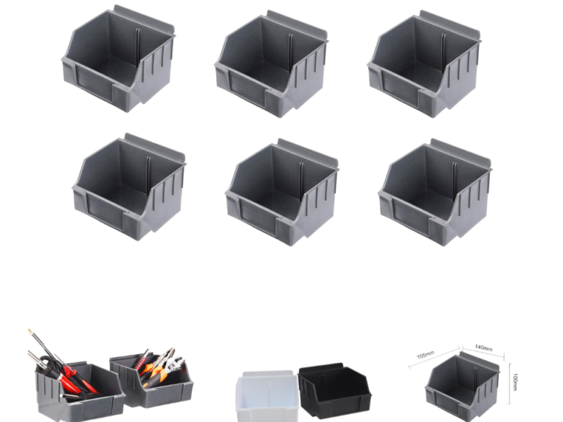 Small Parts Storage Bins – 6 Pack (4 Color Options)