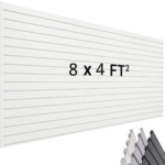 MR SLAT PVC slatwall panels installed in garage