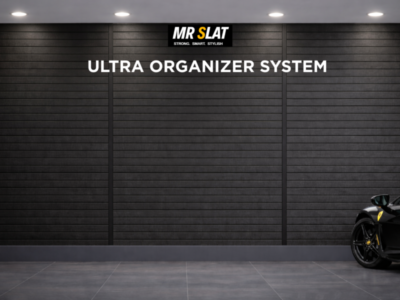 MR SLAT Ultra Organizer System-— Full Wall Organization for Modern Spaces with Black Finish