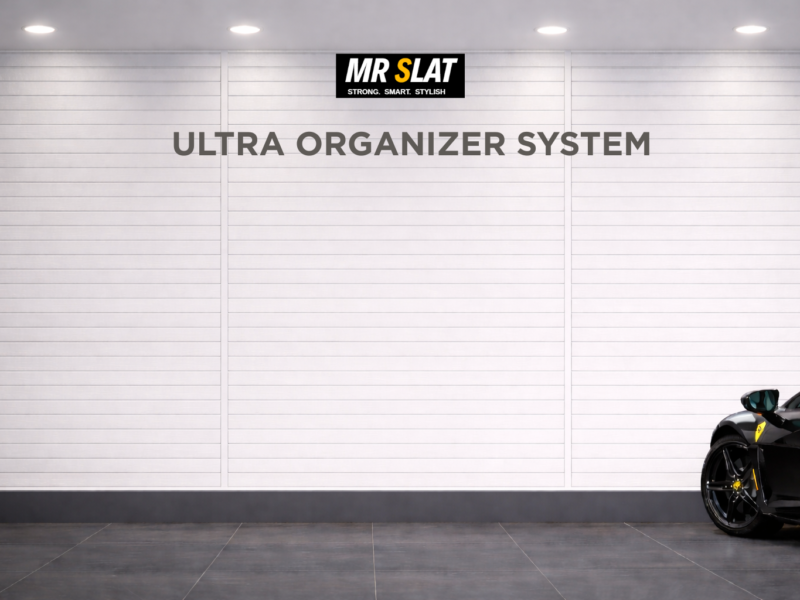 MR SLAT Ultra Organizer System-— Full Wall Organization for Modern Spaces with White finish
