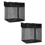 slatwall mesh basket for garage wall storage with breathable black mesh