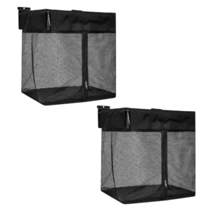 slatwall mesh basket for garage wall storage with breathable black mesh