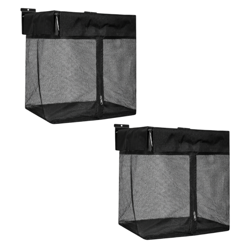 slatwall mesh basket for garage wall storage with breathable black mesh
